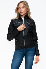 Load image into Gallery viewer, YMI Black Jacket with Fuzzy Hood
