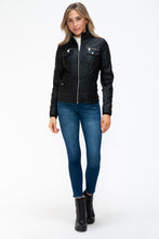 Load image into Gallery viewer, YMI Black Jacket with Fuzzy Hood
