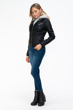 Load image into Gallery viewer, YMI Black Jacket with Fuzzy Hood
