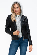 Load image into Gallery viewer, YMI Black Jacket with Fuzzy Hood
