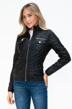 Load image into Gallery viewer, YMI Black Jacket with Fuzzy Hood
