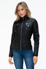 Load image into Gallery viewer, YMI Black Jacket with Fuzzy Hood
