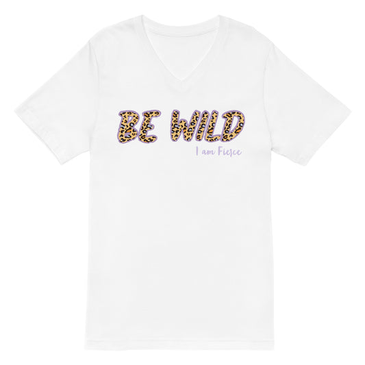 Be Wild V-Neck T-Shirt - Be Bold White